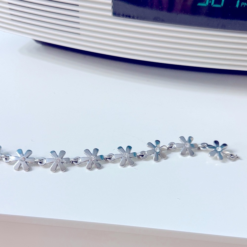 SALE☘️Silver Flower Chain Bracelet